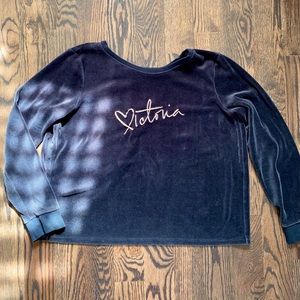 Victorias Secret Velour Open Back Top